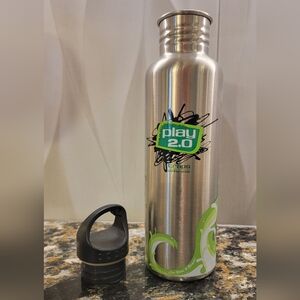 Silver Play 2.0 Stainless Steel Water Bottle